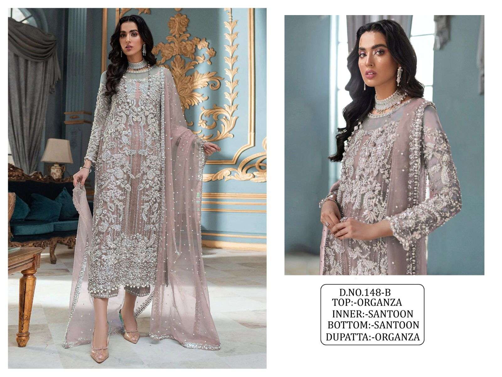 Kf-148 Colours By Fashid Wholesale 148 To 148-C Series Pakistani Suits Collection Beautiful Stylish Fancy Colorful Party Wear & Occasional Wear Heavy Organza Embroidered Dresses At Wholesale Price