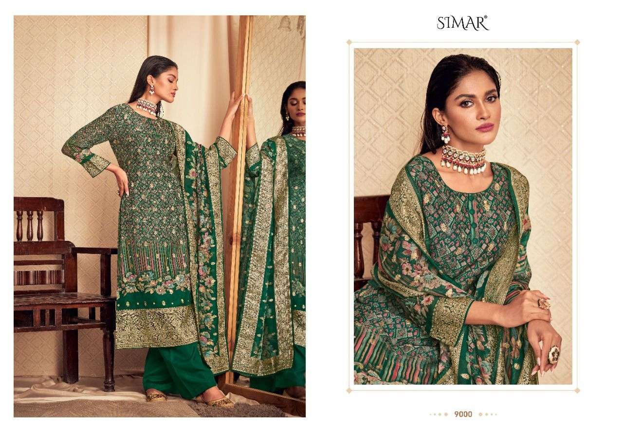 Advika By Glossy 9000 To 9007 Series Designer Festive Suits Beautiful Fancy Colorful Stylish Party Wear & Occasional Wear Viscose Organza Jacquard Dresses At Wholesale Price
