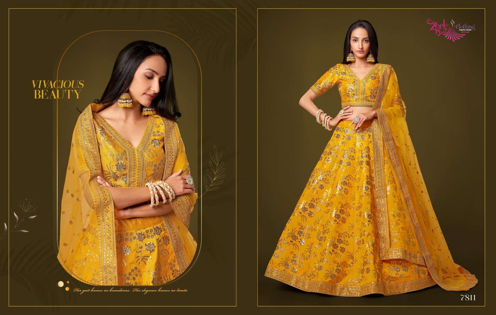 The Modern Vibes Vol-2 By Zeel Clothing 7811 To 7816 Series Bridal Wear Collection Beautiful Stylish Colorful Fancy Party Wear & Occasional Wear Silk Lehengas At Wholesale Price