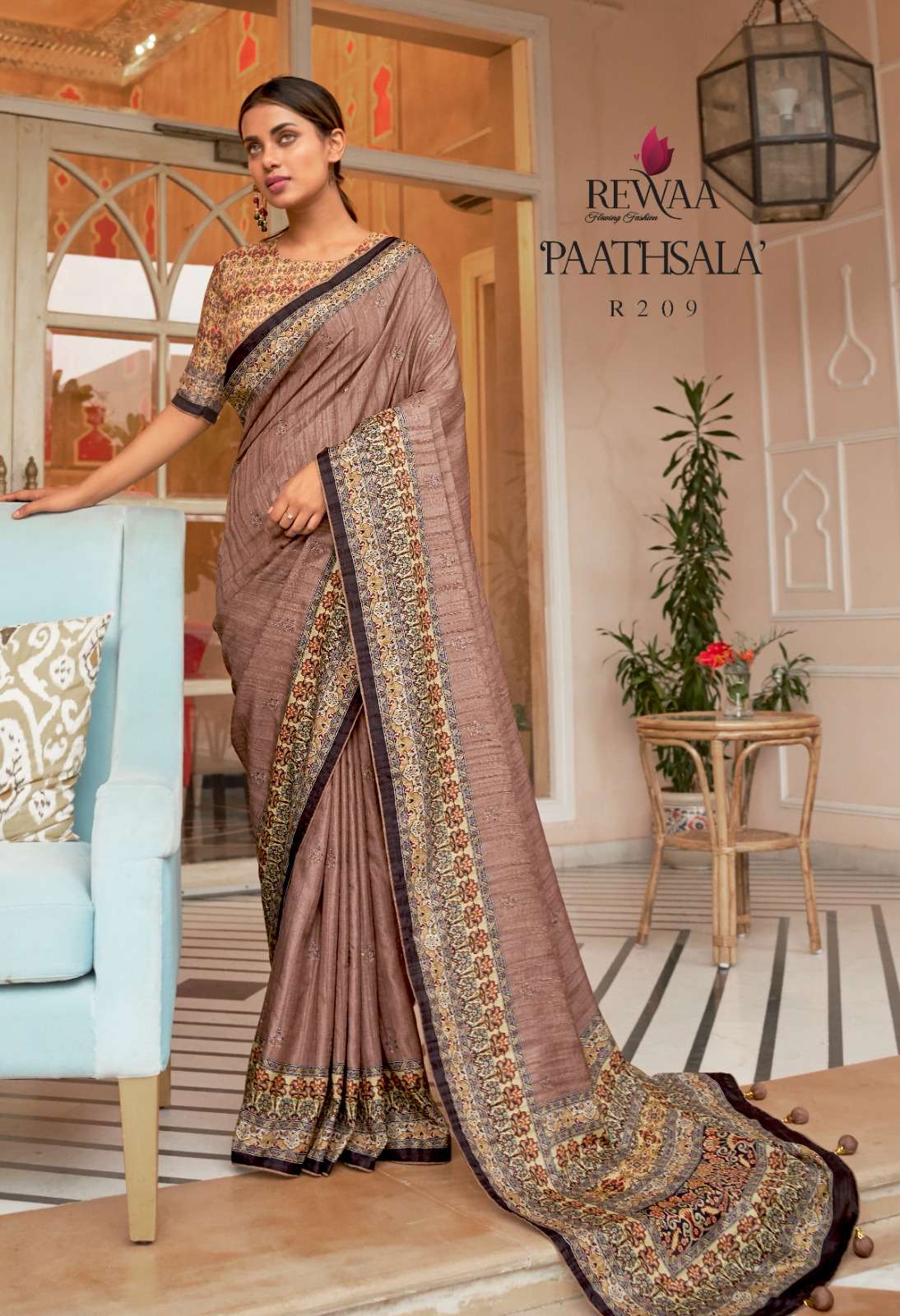 Paathsala By Rewaa 203 To 211 Series Indian Traditional Beautiful Stylish Designer Banarasi Silk Jacquard Embroidered Party Wear Soft Silk Sarees At Wholesale Price