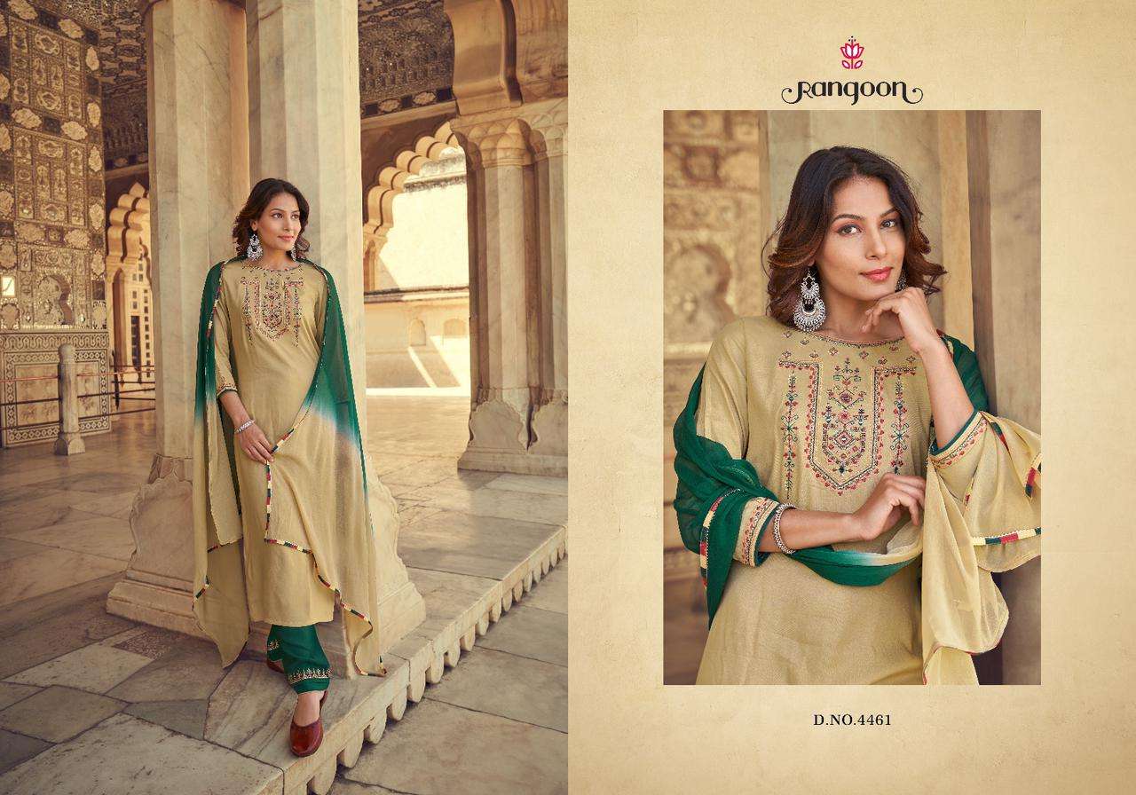 Catwalk Vol-5 By Rangoon 4461 To 4466 Series Designer Festive Suits Beautiful Fancy Stylish Colorful Party Wear & Occasional Wear Heavy Rayon Dresses At Wholesale Price
