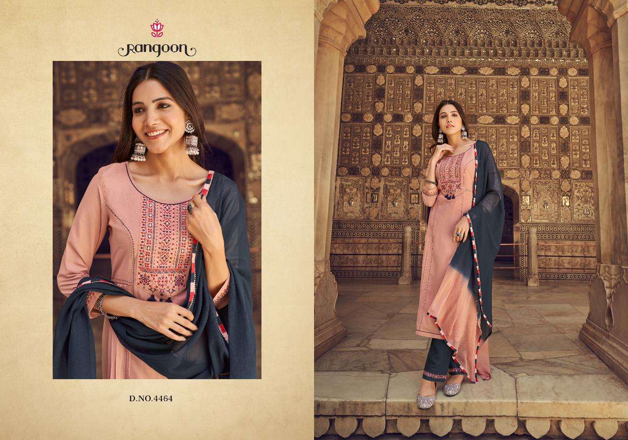Catwalk Vol-5 By Rangoon 4461 To 4466 Series Designer Festive Suits Beautiful Fancy Stylish Colorful Party Wear & Occasional Wear Heavy Rayon Dresses At Wholesale Price