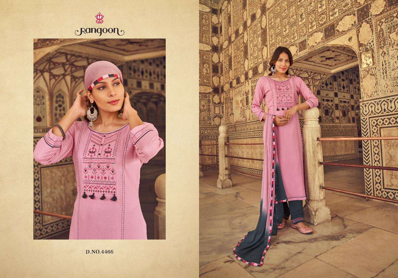 Catwalk Vol-5 By Rangoon 4461 To 4466 Series Designer Festive Suits Beautiful Fancy Stylish Colorful Party Wear & Occasional Wear Heavy Rayon Dresses At Wholesale Price
