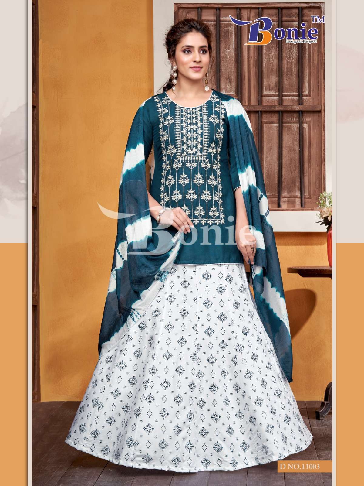 Meera Vol-11 By Bonie 11001 To 11008 Series Designer Festive Suits Beautiful Fancy Stylish Colorful Party Wear & Occasional Wear Rayon Embroidered Dresses At Wholesale Price