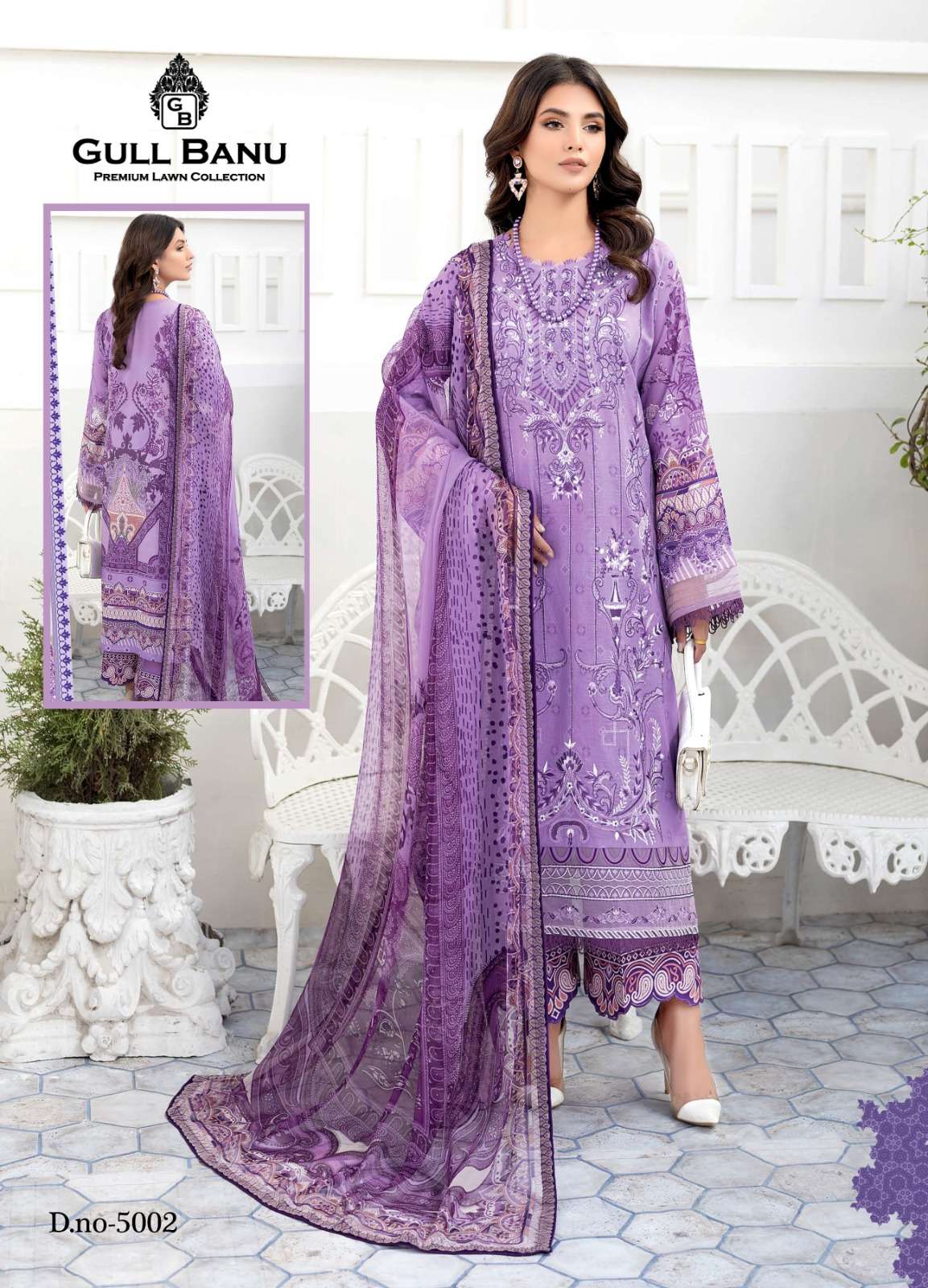 Gull Banu Vol-5 By Gull Aahmed 5001 To 5006 Series Beautiful Festive Suits Colorful Stylish Fancy Casual Wear & Ethnic Wear Pure Lawn Print Dresses At Wholesale Price
