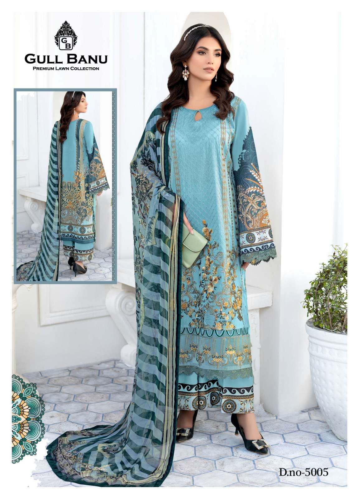 Gull Banu Vol-5 By Gull Aahmed 5001 To 5006 Series Beautiful Festive Suits Colorful Stylish Fancy Casual Wear & Ethnic Wear Pure Lawn Print Dresses At Wholesale Price