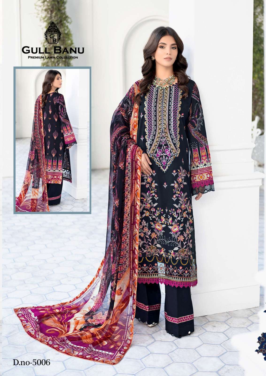 Gull Banu Vol-5 By Gull Aahmed 5001 To 5006 Series Beautiful Festive Suits Colorful Stylish Fancy Casual Wear & Ethnic Wear Pure Lawn Print Dresses At Wholesale Price