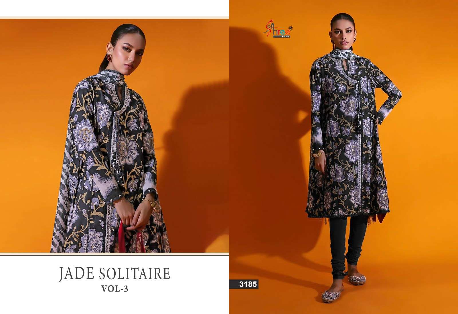 Jade Solitaire Vol-3 By Shree Fabs 3181 To 3186 Series Beautiful Pakistani Suits Colorful Stylish Fancy Casual Wear & Ethnic Wear Pure Cotton Embroidered Dresses At Wholesale Price