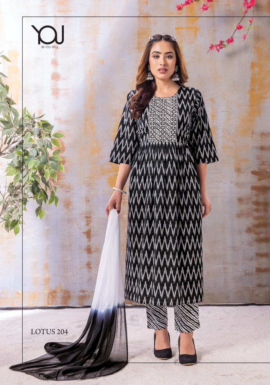 Lotus Vol-2 By You 201 To 205 Series Beautiful Festive Suits Stylish Colorful Fancy Casual Wear & Ethnic Wear Pure Cambric Dresses At Wholesale Price