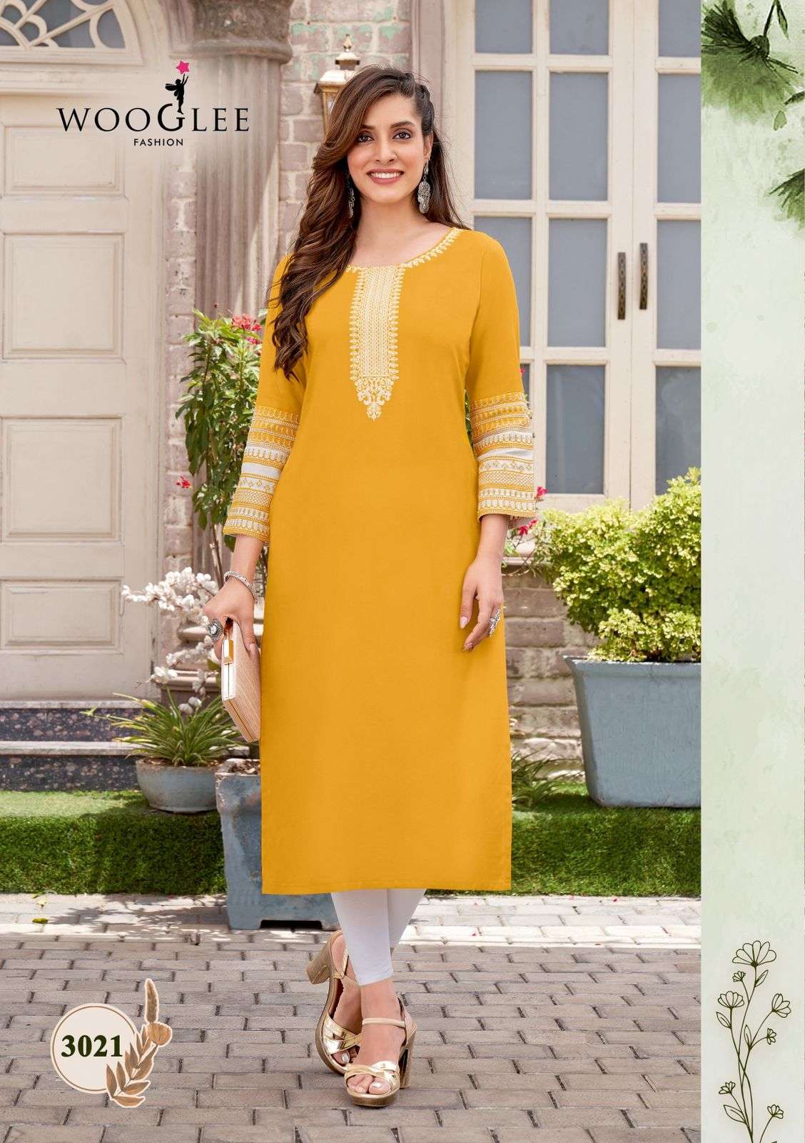 Salonee Vol-4 By Wooglee 3019 To 3024 Series Designer Stylish Fancy Colorful Beautiful Party Wear & Ethnic Wear Collection Heavy Rayon Kurtis At Wholesale Price