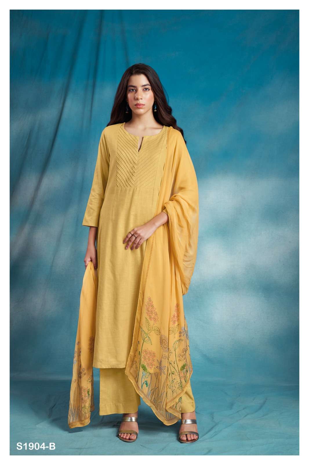 Ora-1904 By Ganga Fashion 1904-A To 1904-D Series Beautiful Stylish Festive Suits Fancy Colorful Casual Wear & Ethnic Wear & Ready To Wear Cotton Linen Dresses At Wholesale Price