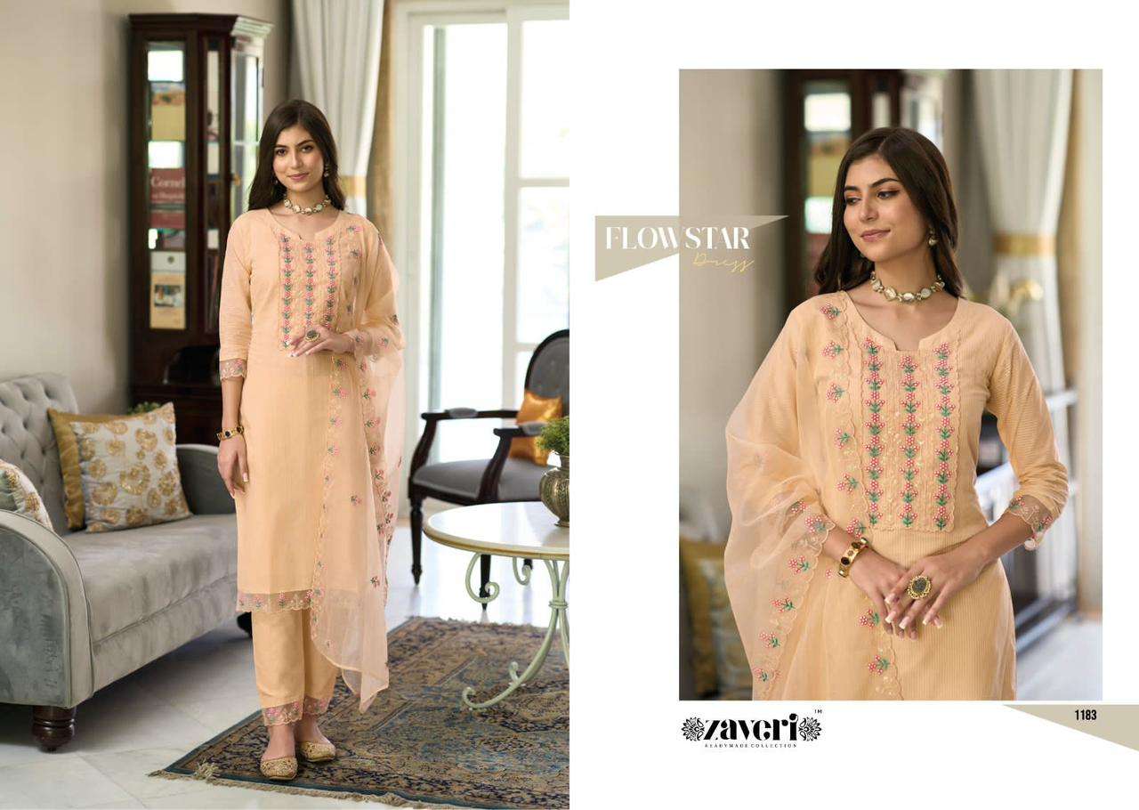 Nagma Vol-3 By Zaveri 1183 To 1188 Series Beautiful Stylish Festive Suits Fancy Colorful Casual Wear & Ethnic Wear & Ready To Wear Pure Cotton Dresses At Wholesale Price