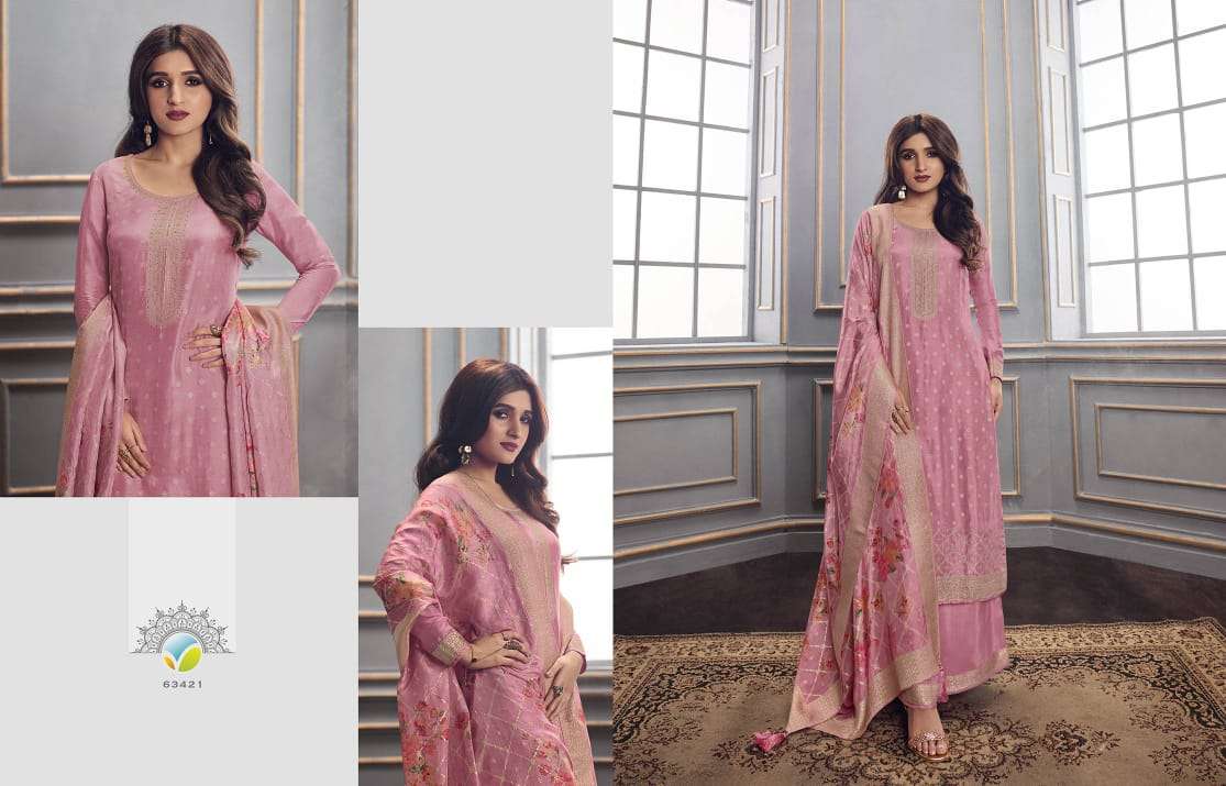 Kaseesh Zareena Vol-7 Hitlist By Vinay Fashion Beautiful Suits Colorful Stylish Fancy Casual Wear & Ethnic Wear Pure Dola Jacquard Dresses At Wholesale Price