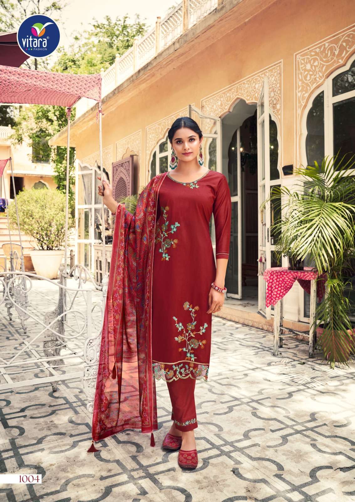 Arizona By Vitara 1001 To 1004 Series Beautiful Stylish Festive Suits Fancy Colorful Casual Wear & Ethnic Wear & Ready To Wear Silk Dresses At Wholesale Price