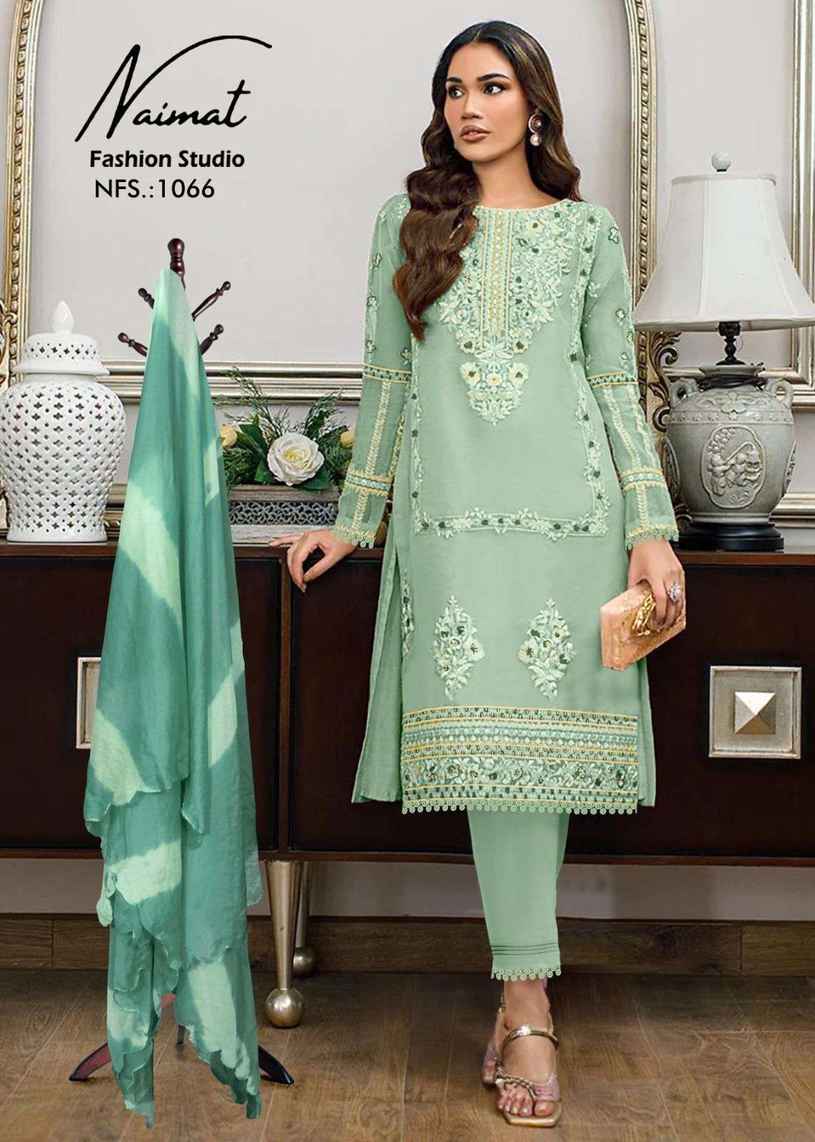 Naimat 1066 Colours By Naimat Fashion Studio 1066-A To 1066-C Series Beautiful Festive Suits Colorful Stylish Fancy Casual Wear & Ethnic Wear Pure Georgette Dresses At Wholesale Price