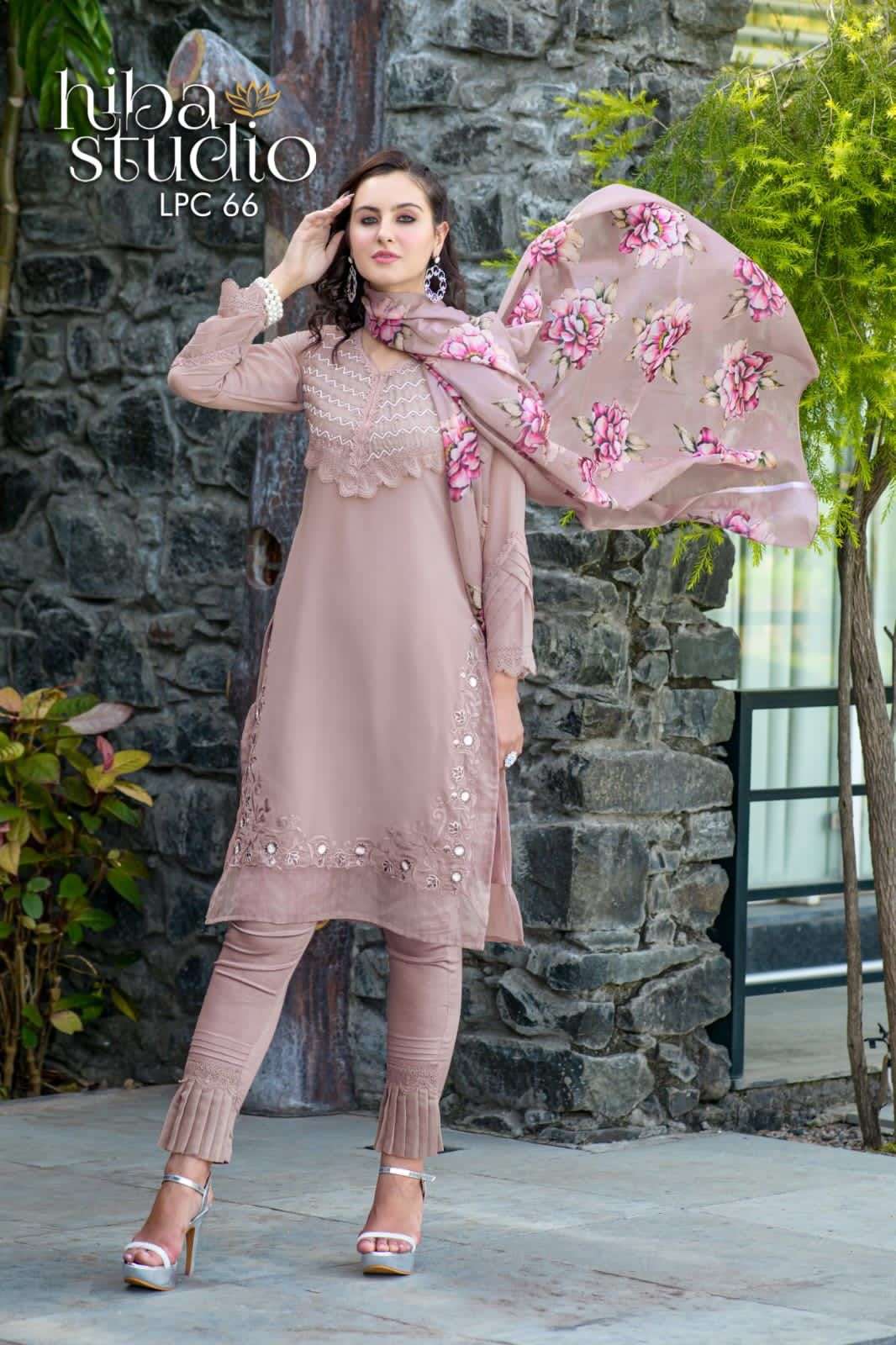 Luxury Pret Collection Vol-66 By Hiba Fashion 66-A To 66-C Series Beautiful Pakistani Suits Colorful Stylish Fancy Casual Wear & Ethnic Wear Pure Georgette Dresses At Wholesale Price