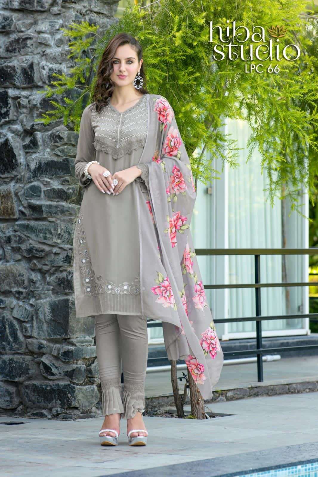 Luxury Pret Collection Vol-66 By Hiba Fashion 66-A To 66-C Series Beautiful Pakistani Suits Colorful Stylish Fancy Casual Wear & Ethnic Wear Pure Georgette Dresses At Wholesale Price