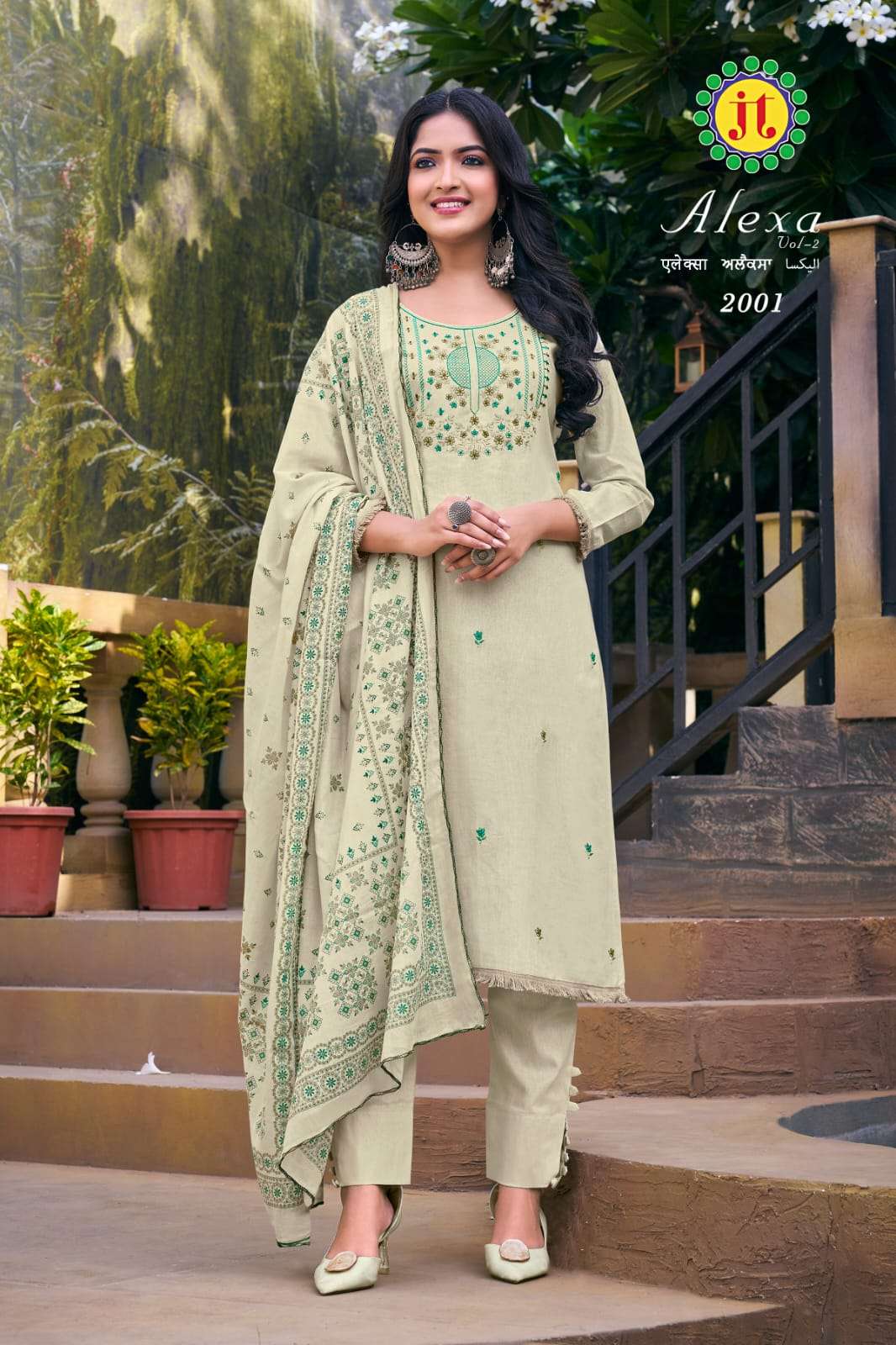 Alexa Vol-2 By JT 2001 To 2008 Series Beautiful Suits Colorful Stylish Fancy Casual Wear & Ethnic Wear Pure Cotton Dresses At Wholesale Price