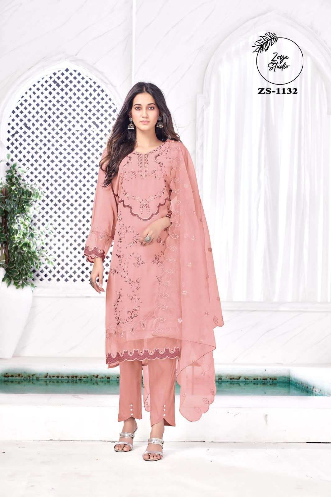 Zoya 1132 Colours By Zoya 1132-A To 1132-C Series Beautiful Pakistani Suits Colorful Stylish Fancy Casual Wear & Ethnic Wear Faux Georgette Dresses At Wholesale Price
