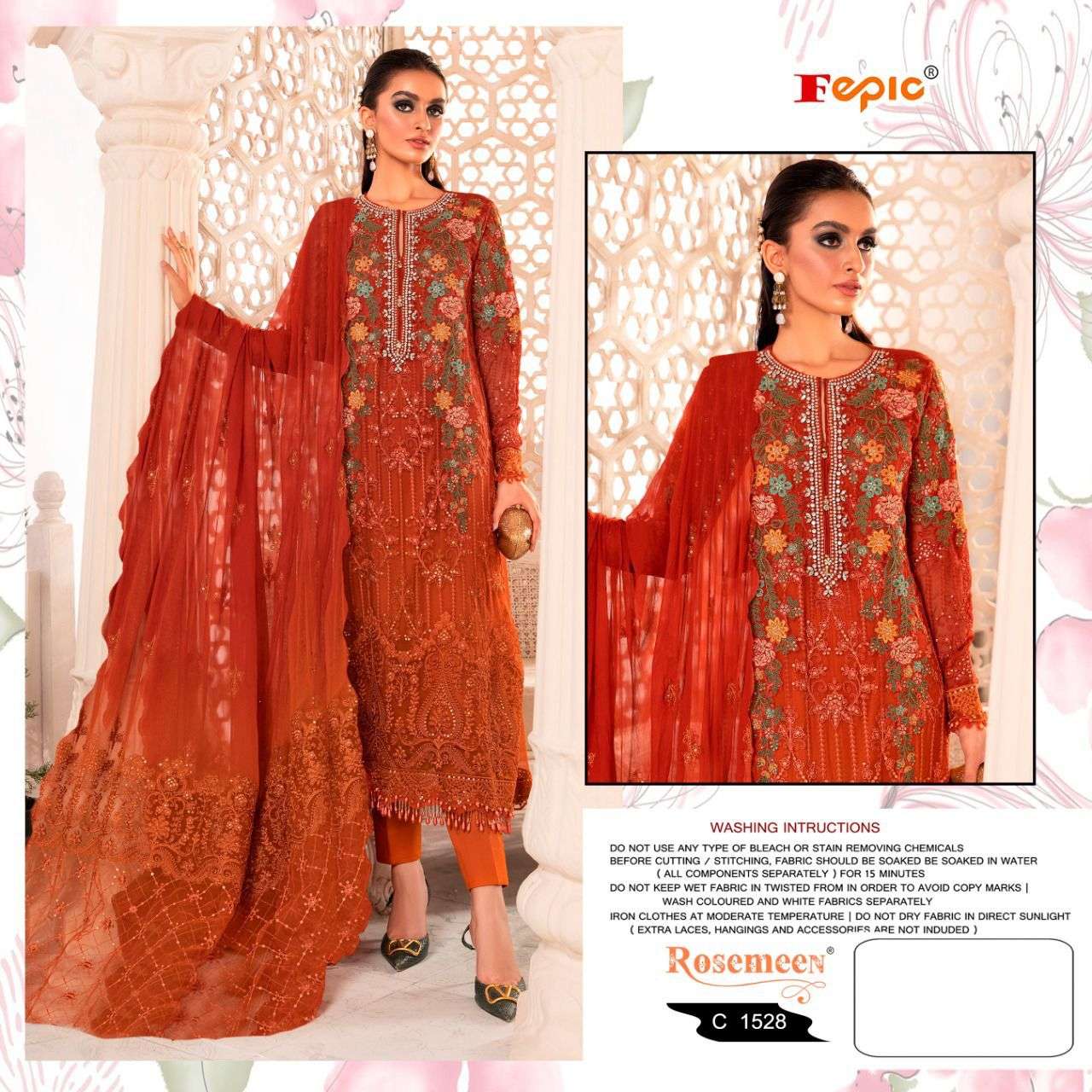Fepic Hit Design 1528 By Fepic Beautiful Pakistani Suits Colorful Stylish Fancy Casual Wear & Ethnic Wear Georgette Embroidered Dresses At Wholesale Price