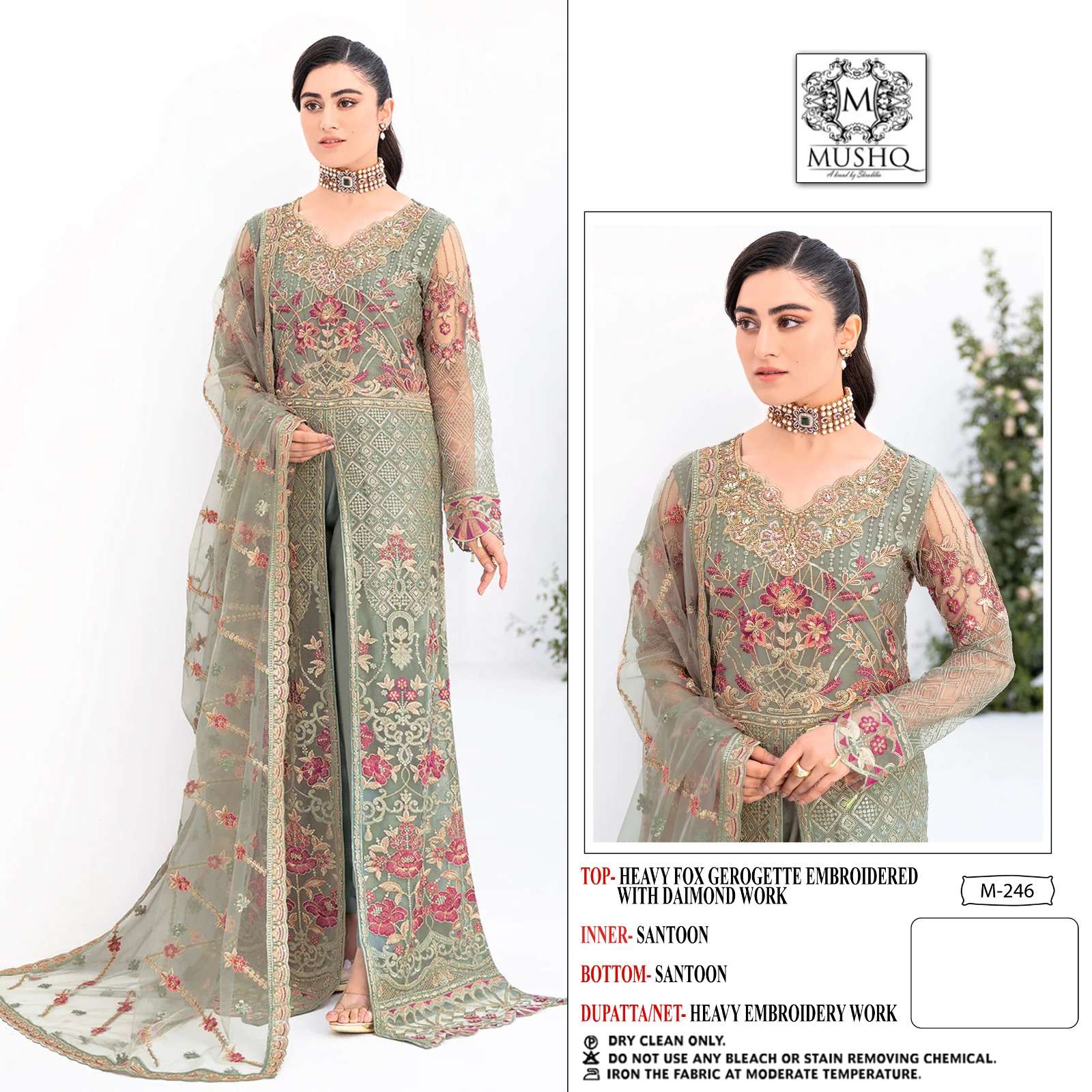 Mushq 245 Series By Mushq 245 To 248 Series Designer Festive Pakistani Suits Collection Beautiful Stylish Fancy Colorful Party Wear & Occasional Wear Faux Georgette With Embroidered Dresses At Wholesale Price