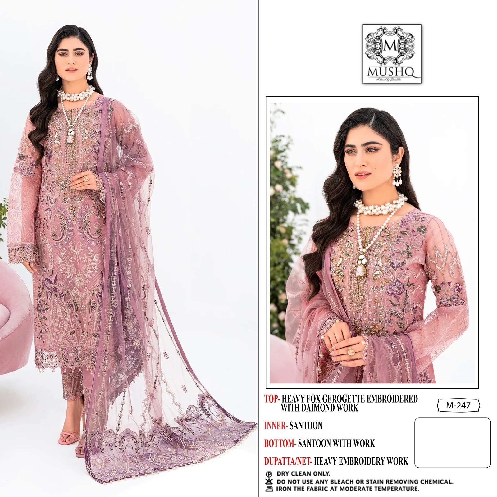 Mushq 245 Series By Mushq 245 To 248 Series Designer Festive Pakistani Suits Collection Beautiful Stylish Fancy Colorful Party Wear & Occasional Wear Faux Georgette With Embroidered Dresses At Wholesale Price