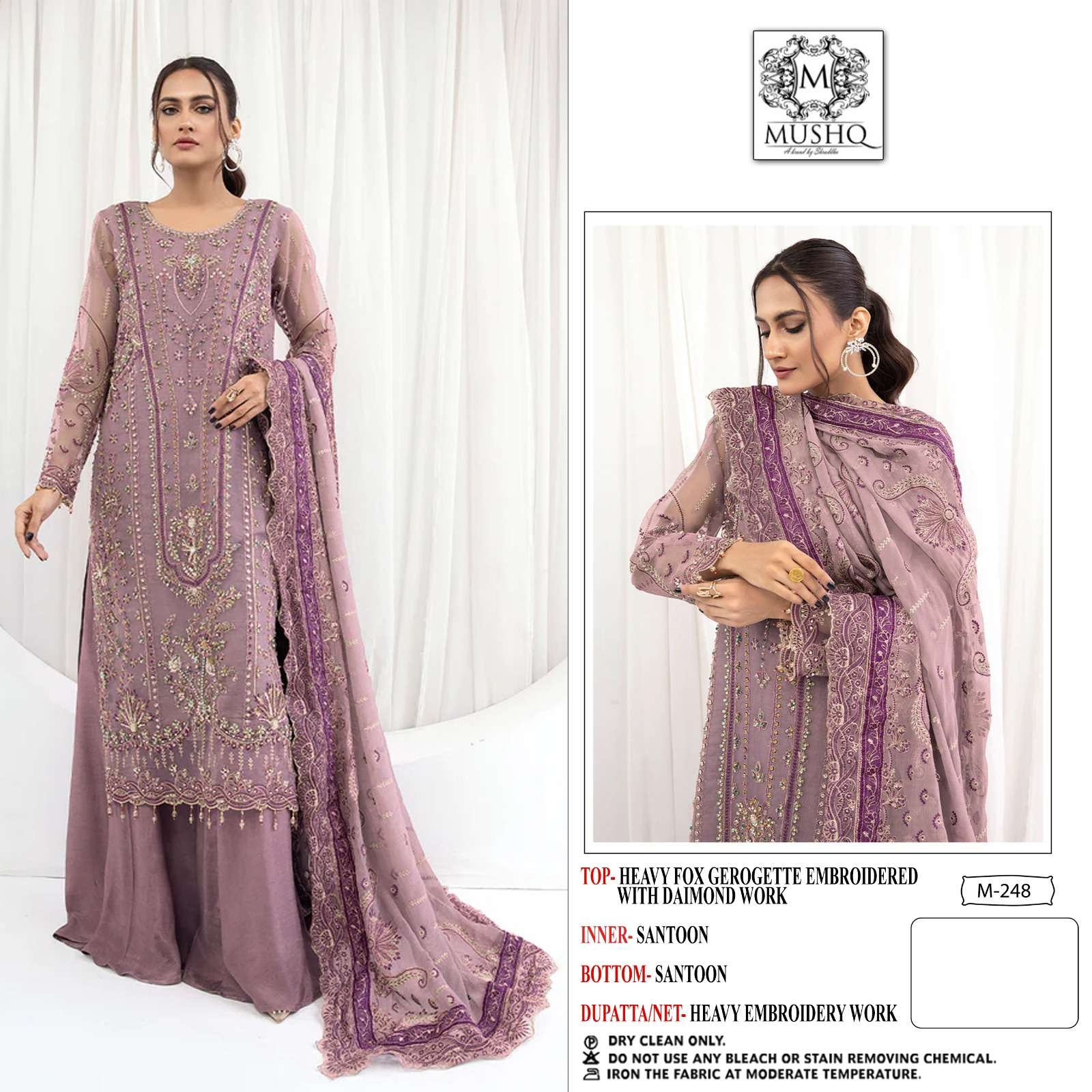 Mushq 245 Series By Mushq 245 To 248 Series Designer Festive Pakistani Suits Collection Beautiful Stylish Fancy Colorful Party Wear & Occasional Wear Faux Georgette With Embroidered Dresses At Wholesale Price