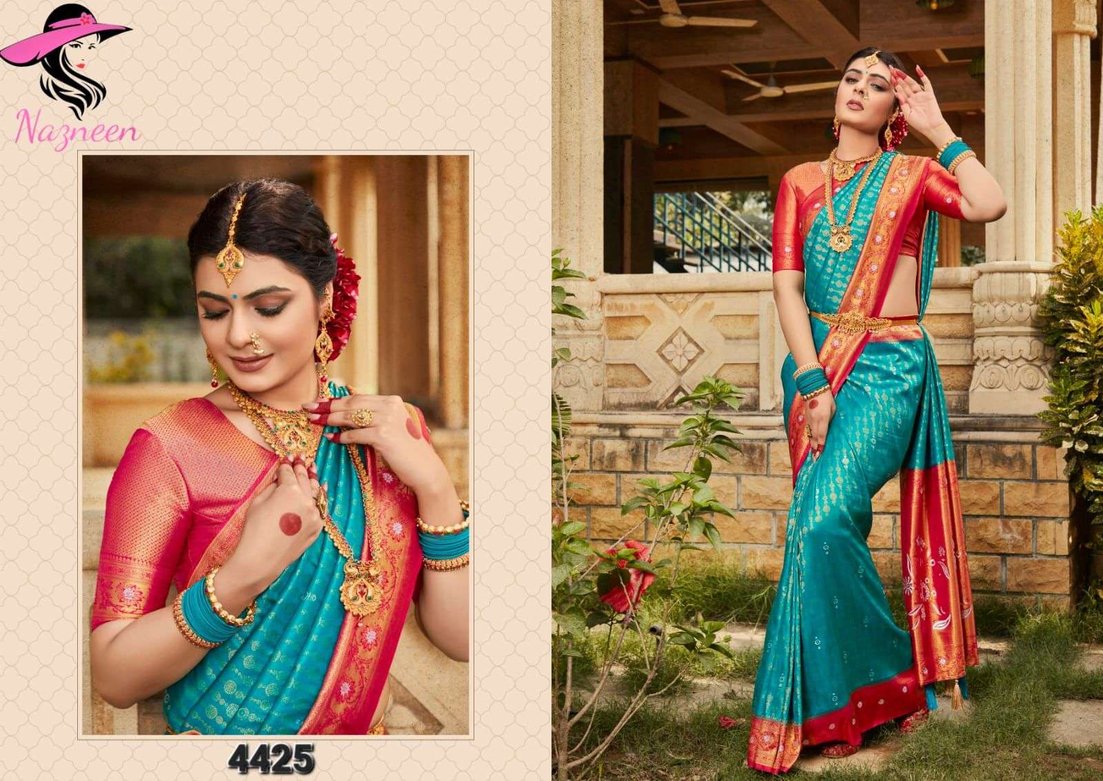 Kalyani By Nazneen 4423 To 4433 Series Indian Traditional Wear Collection Beautiful Stylish Fancy Colorful Party Wear & Occasional Wear Kanjivaram Silk Sarees At Wholesale Price