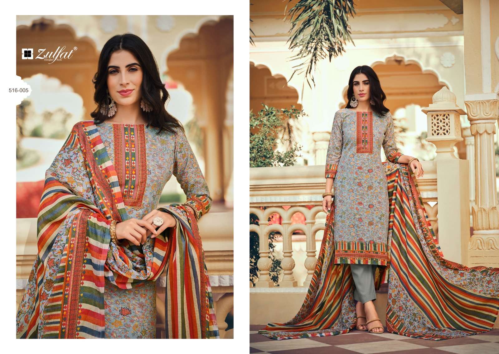 Meera By Zulfat 516-001 To 516-010 Series Beautiful Stylish Festive Suits Fancy Colorful Casual Wear & Ethnic Wear & Ready To Wear Pure Cotton With Embroidery Dresses At Wholesale Price