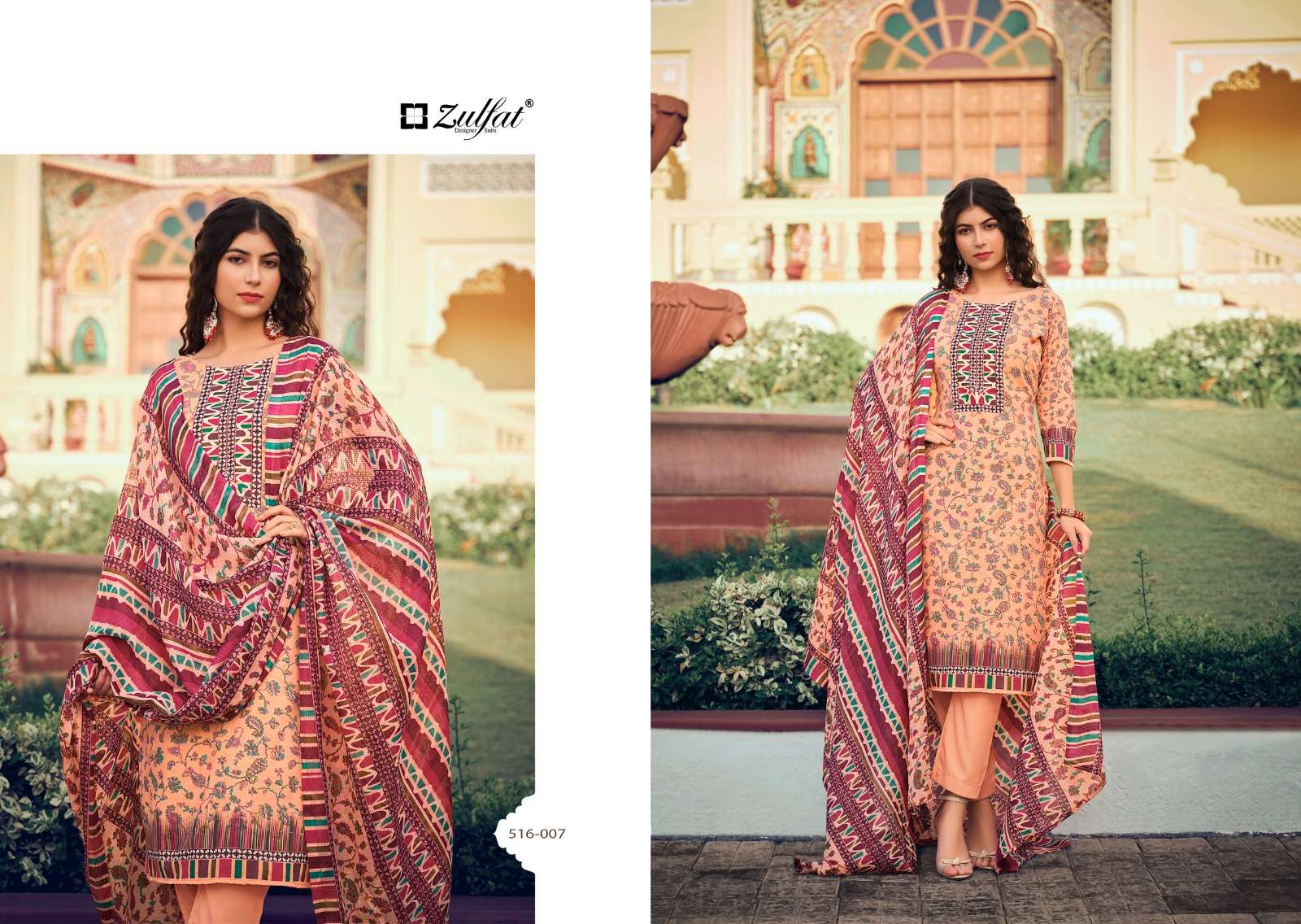 Meera By Zulfat 516-001 To 516-010 Series Beautiful Stylish Festive Suits Fancy Colorful Casual Wear & Ethnic Wear & Ready To Wear Pure Cotton With Embroidery Dresses At Wholesale Price