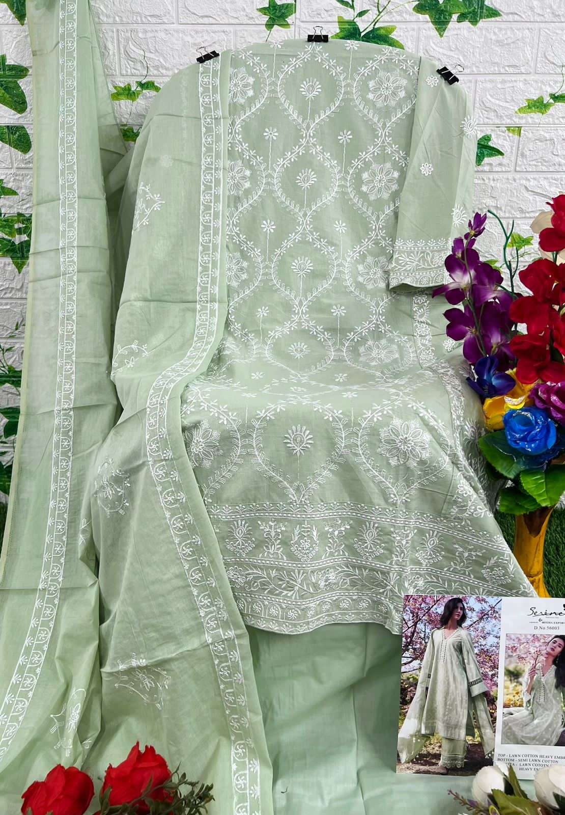 Lawnkari By Serene 65001 To 65005 Series Designer Pakistani Suits Beautiful Fancy Colorful Stylish Party Wear & Occasional Wear Lawn Cotton Embroidered Dresses At Wholesale Price