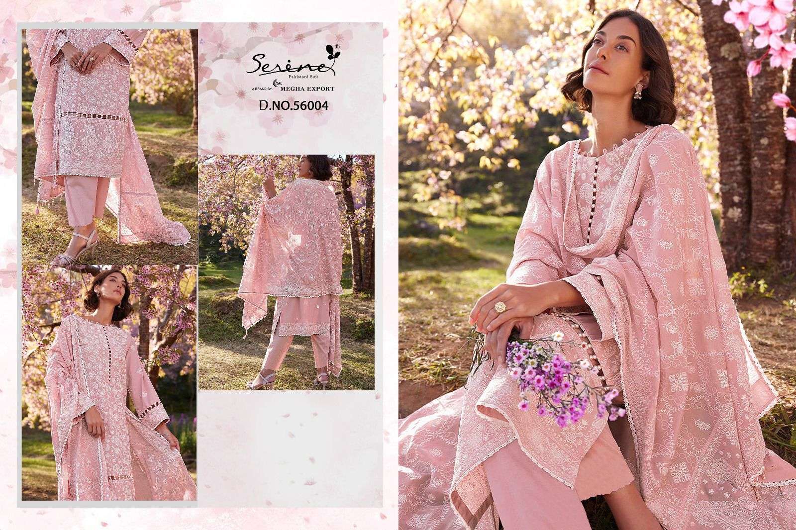 Lawnkari By Serene 65001 To 65005 Series Designer Pakistani Suits Beautiful Fancy Colorful Stylish Party Wear & Occasional Wear Lawn Cotton Embroidered Dresses At Wholesale Price