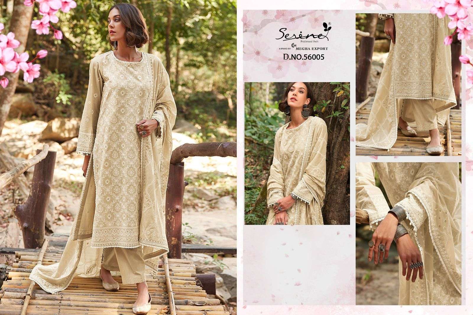 Lawnkari By Serene 65001 To 65005 Series Designer Pakistani Suits Beautiful Fancy Colorful Stylish Party Wear & Occasional Wear Lawn Cotton Embroidered Dresses At Wholesale Price