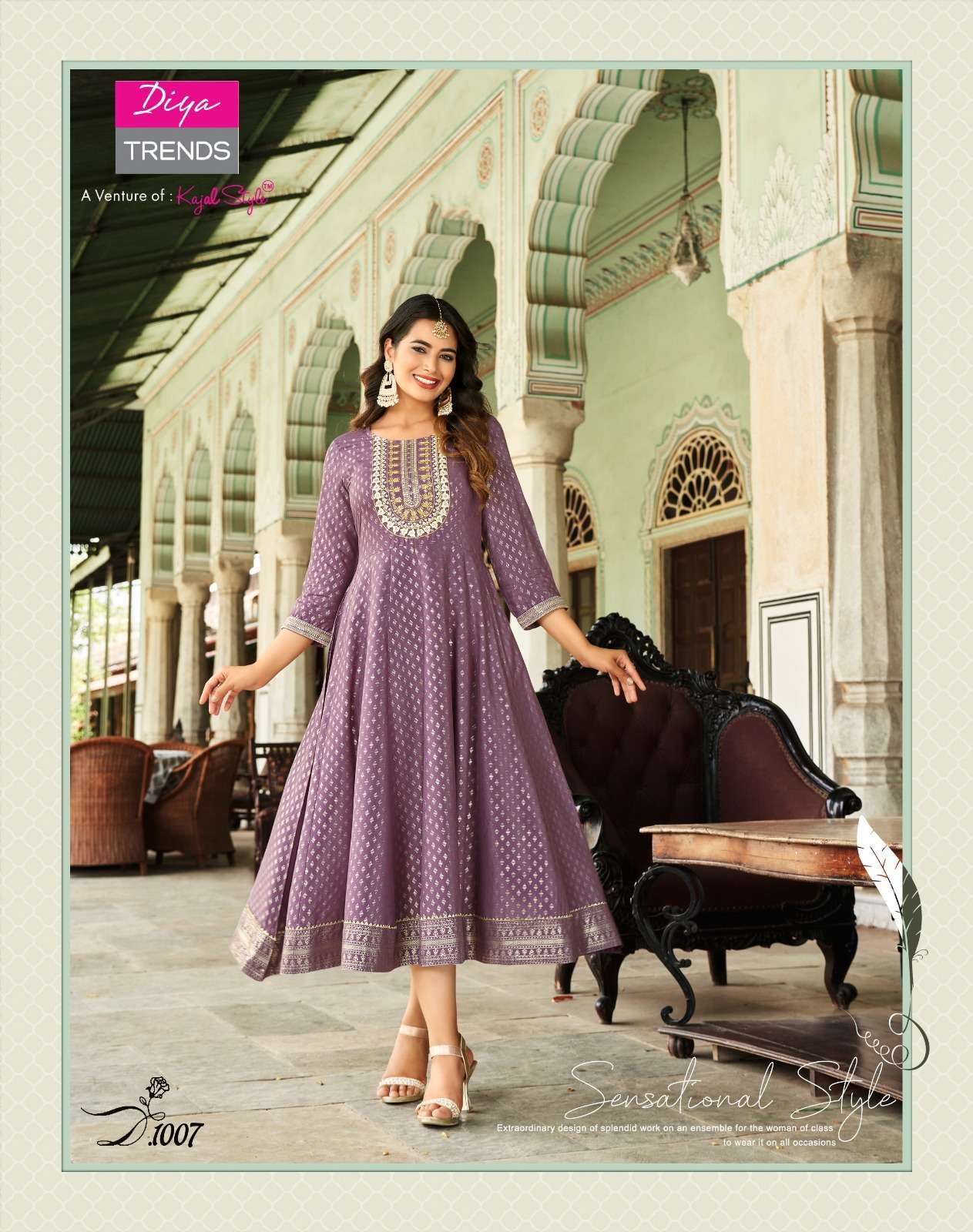 Lakme Vol-1 By Diya Trends 1001 To 1008 Series Designer Stylish Fancy Colorful Beautiful Party Wear & Ethnic Wear Collection Rayon Embroidered Gown At Wholesale Price