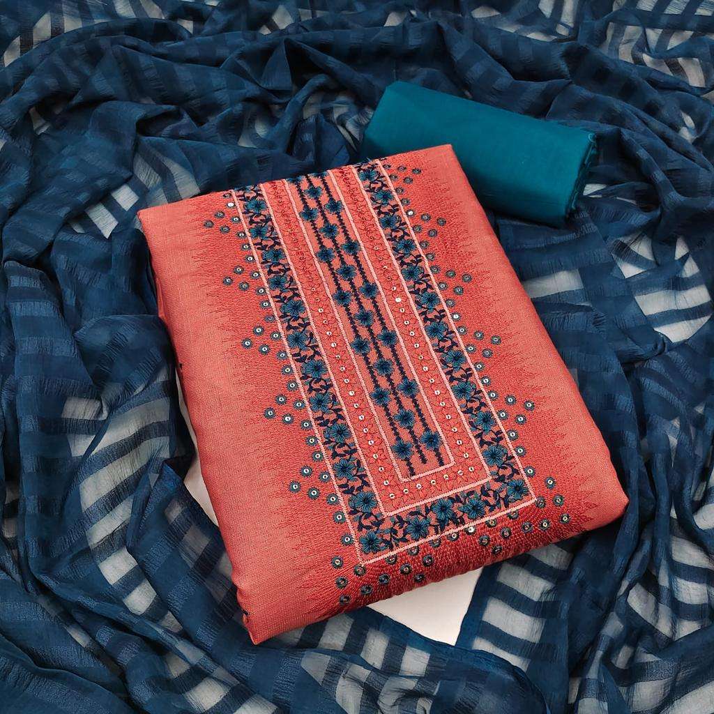 Exclusive Dress Material Vol-1032 By Fashid Wholesale 01 To 04 Series Beautiful Suits Colorful Stylish Fancy Casual Wear & Ethnic Wear Cotton Slub Embroidered Dresses At Wholesale Price