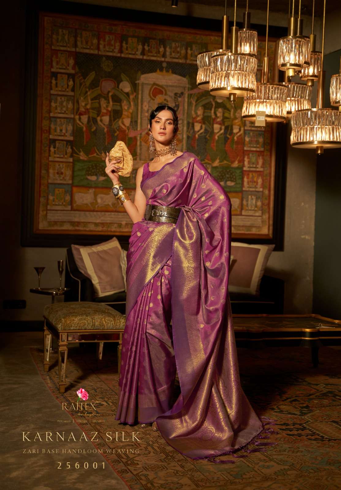 Karnaaz Silk By Raj Tex 256001 To 256007 Series Indian Traditional Wear Collection Beautiful Stylish Fancy Colorful Party Wear & Occasional Wear Silk Sarees At Wholesale Price
