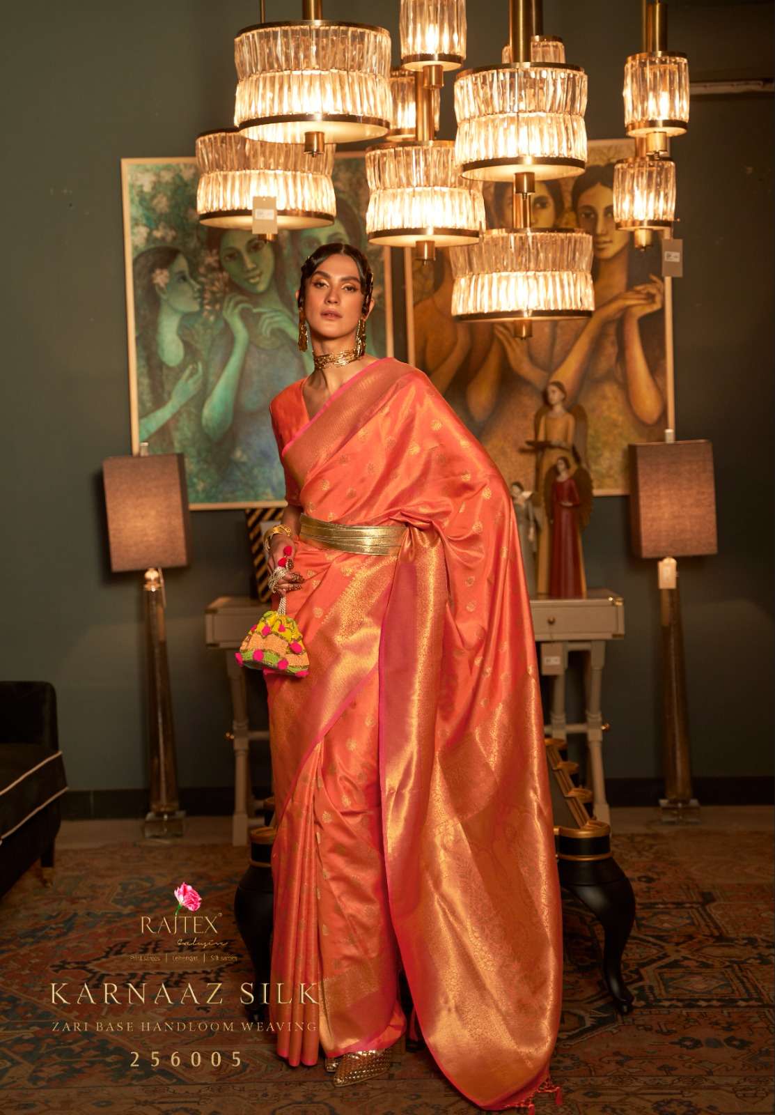 Karnaaz Silk By Raj Tex 256001 To 256007 Series Indian Traditional Wear Collection Beautiful Stylish Fancy Colorful Party Wear & Occasional Wear Silk Sarees At Wholesale Price