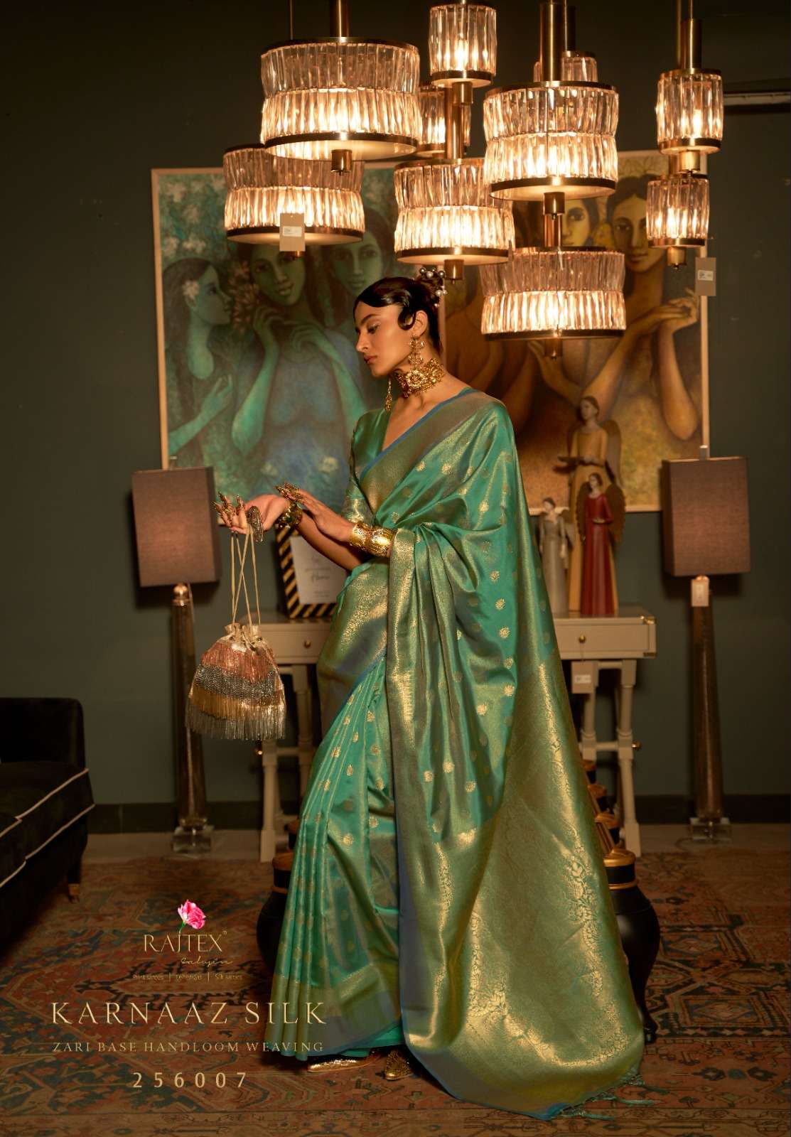 Karnaaz Silk By Raj Tex 256001 To 256007 Series Indian Traditional Wear Collection Beautiful Stylish Fancy Colorful Party Wear & Occasional Wear Silk Sarees At Wholesale Price
