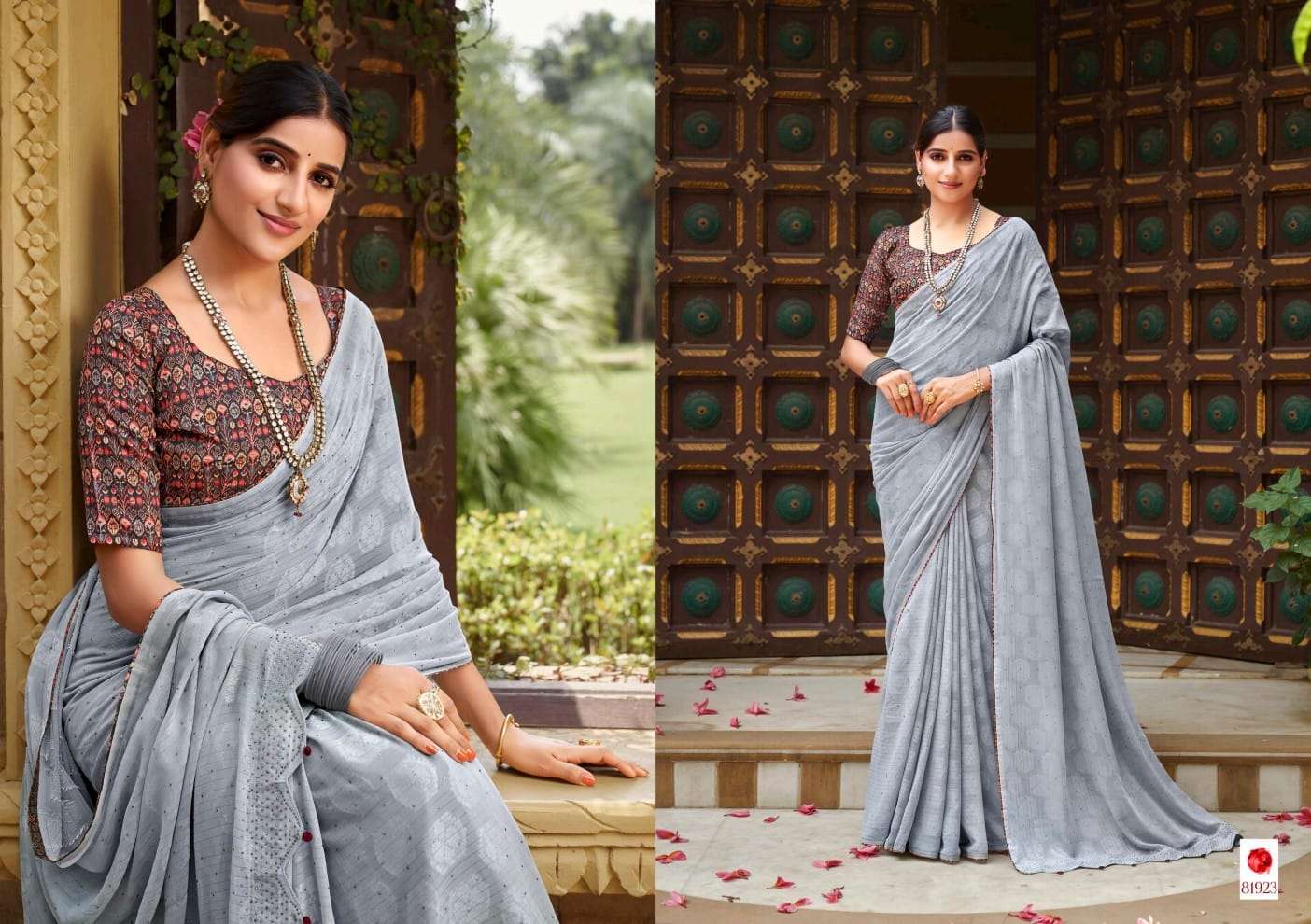 Tara By Right Women 81921 To 81928 Series Indian Traditional Wear Collection Beautiful Stylish Fancy Colorful Party Wear & Occasional Wear Pure Georgette Sarees At Wholesale Price