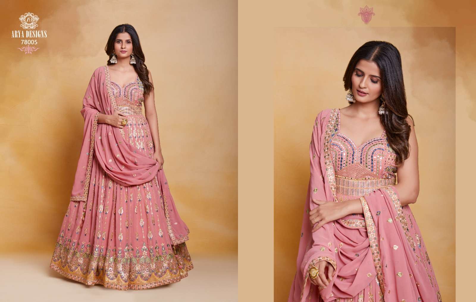 Zoya Vol-4 By Arya Designs 78001 To 78006 Series Bridal Wear Collection Beautiful Stylish Colorful Fancy Party Wear & Occasional Wear Georgette Lehengas At Wholesale Price