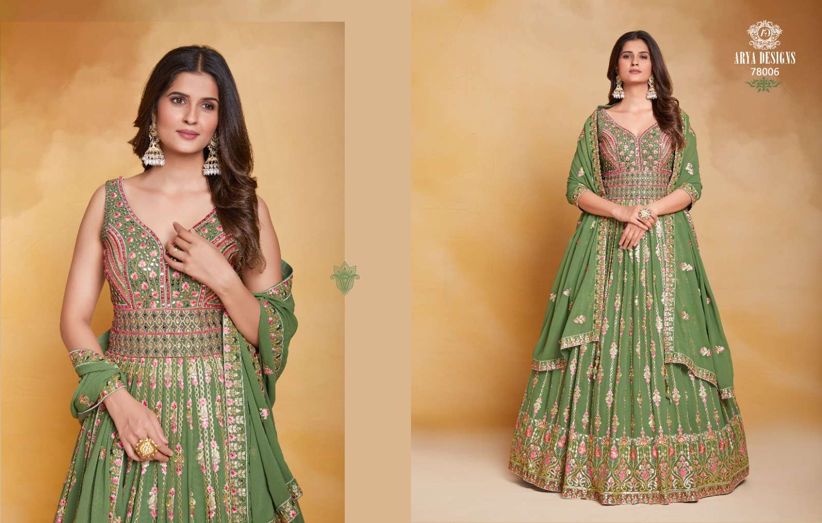 Zoya Vol-4 By Arya Designs 78001 To 78006 Series Bridal Wear Collection Beautiful Stylish Colorful Fancy Party Wear & Occasional Wear Georgette Lehengas At Wholesale Price