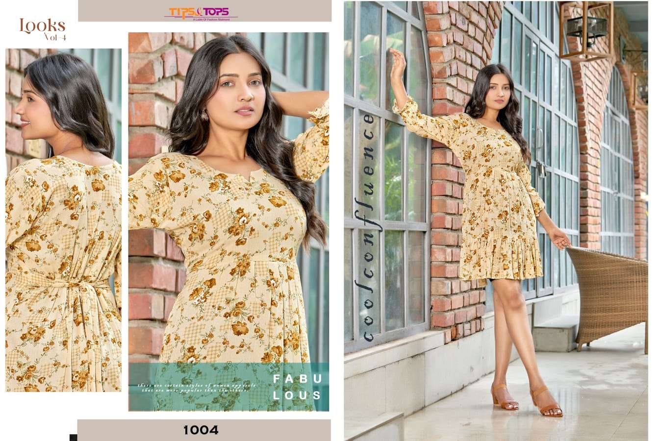 Looks Vol-4 By Tips And Tops 1001 To 1006 Series Designer Stylish Fancy Colorful Beautiful Party Wear & Ethnic Wear Collection Rayon Print Tops At Wholesale Price