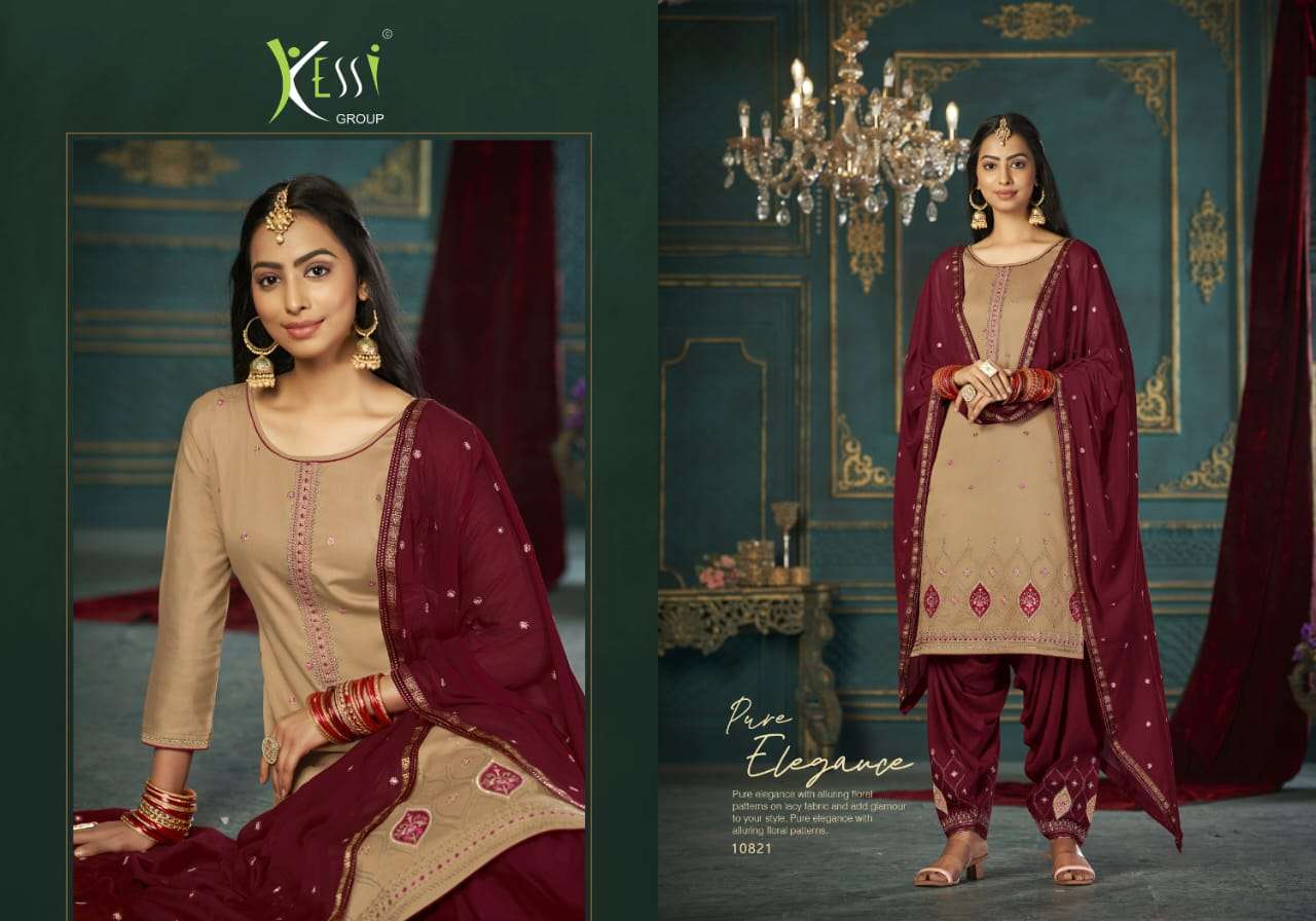 Laskara By Kessi Fabrics 18021 To 18026 Series Beautiful Stylish Festive Suits Fancy Colorful Casual Wear & Ethnic Wear & Ready To Wear Jam Silk Cotton Embroidered Dresses At Wholesale Price