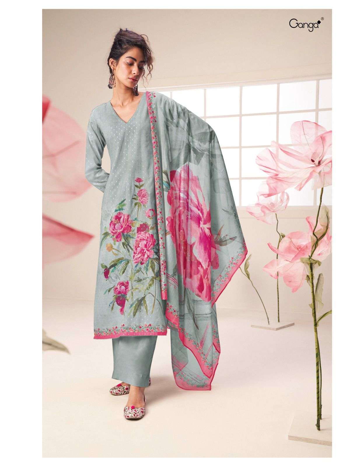 Malsa By Ganga Fashion 1456 To 1461 Series Beautiful Stylish Festive Suits Fancy Colorful Casual Wear & Ethnic Wear & Ready To Wear Premium Cotton Print Dresses At Wholesale Price