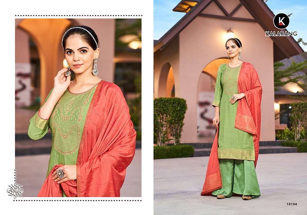 Durva By Kalarang 10191 To 10194 Series Beautiful Indian Suits Colorful Stylish Fancy Casual Wear & Ethnic Wear Pure Muslin Dola Dresses At Wholesale Price