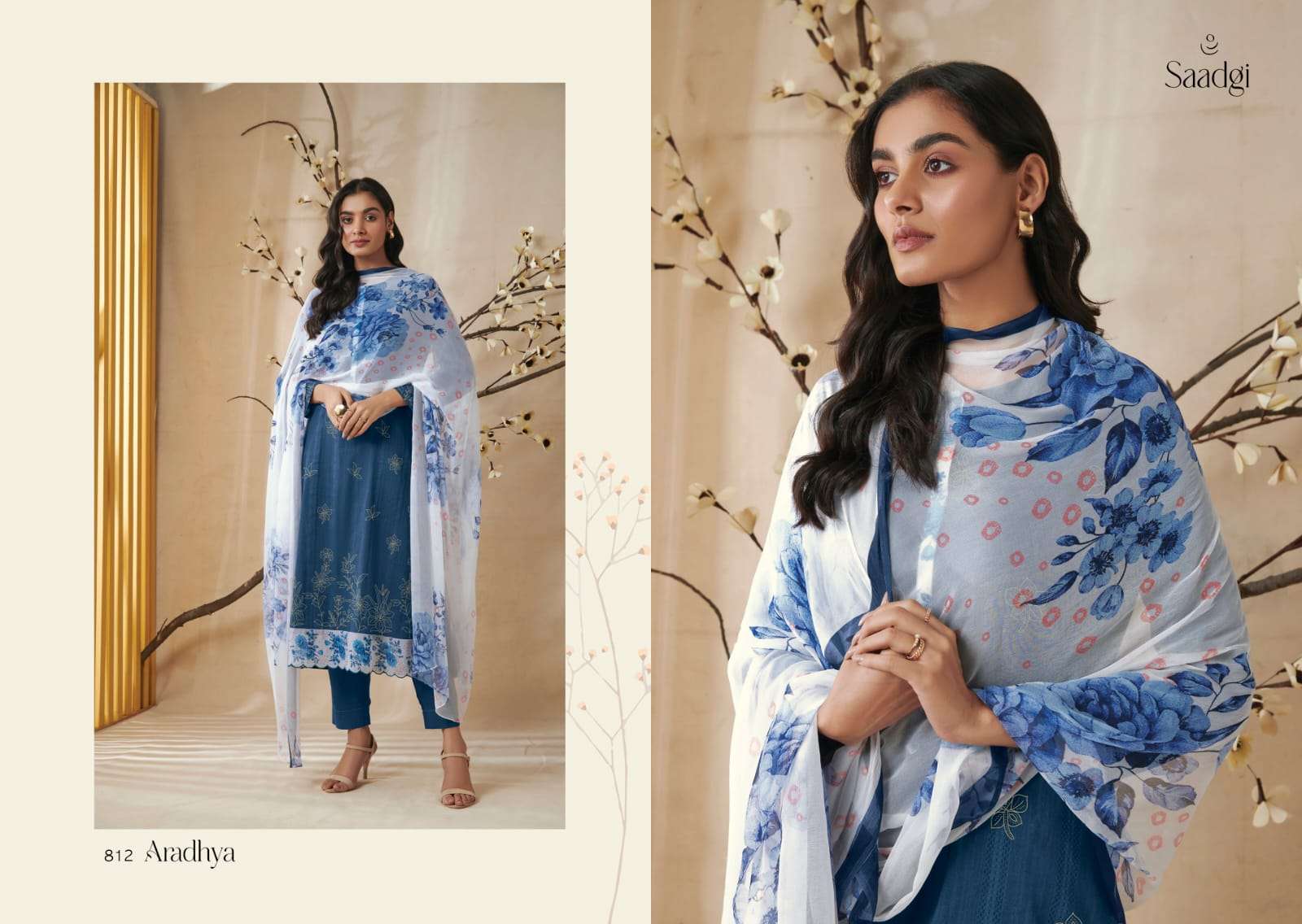 Aradhya By Saadgi Beautiful Stylish Festive Suits Fancy Colorful Casual Wear & Ethnic Wear & Ready To Wear Pure Cotton Print Dresses At Wholesale Price