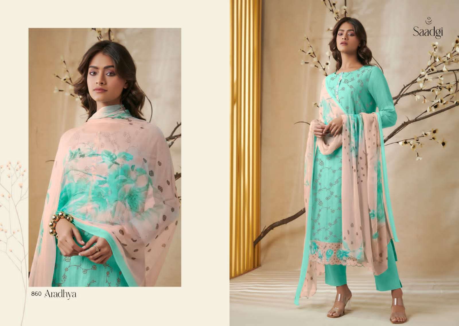 Aradhya By Saadgi Beautiful Stylish Festive Suits Fancy Colorful Casual Wear & Ethnic Wear & Ready To Wear Pure Cotton Print Dresses At Wholesale Price