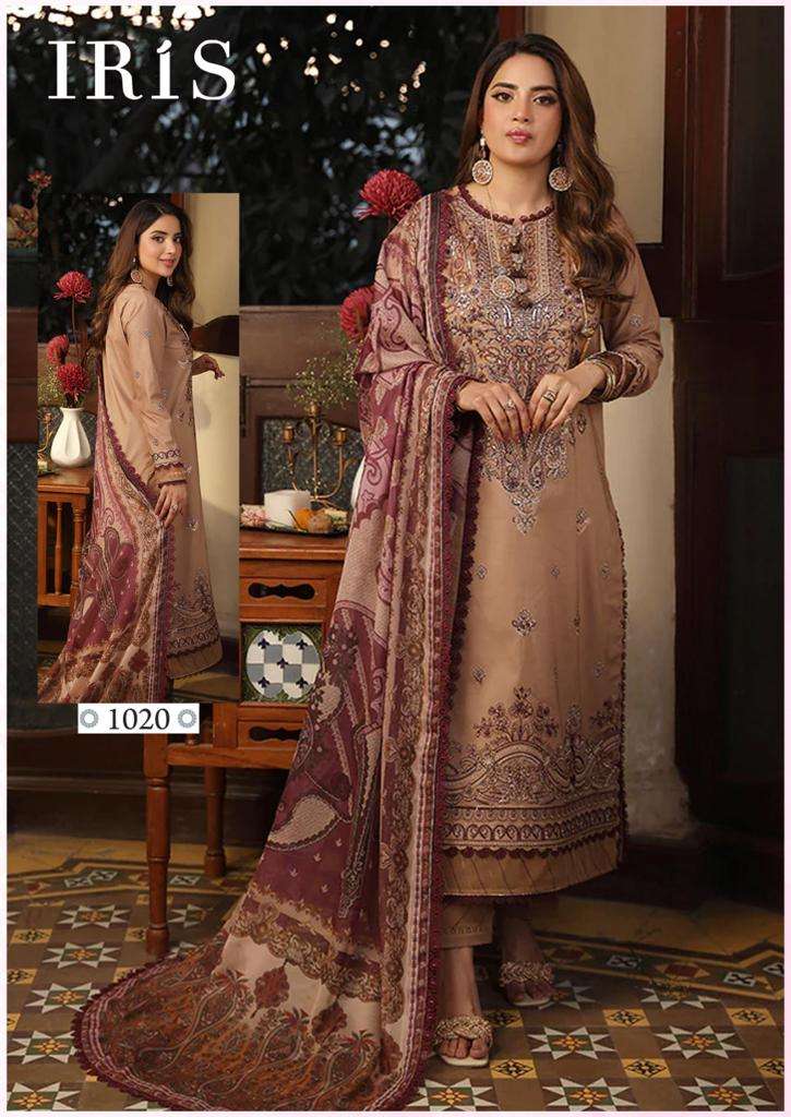 Afsanah Vol-2 By Iris 1011 To 1020 Series Designer Pakistani Suits Beautiful Fancy Stylish Colorful Party Wear & Occasional Wear Pure Cotton Print With Embroidery Dresses At Wholesale Price