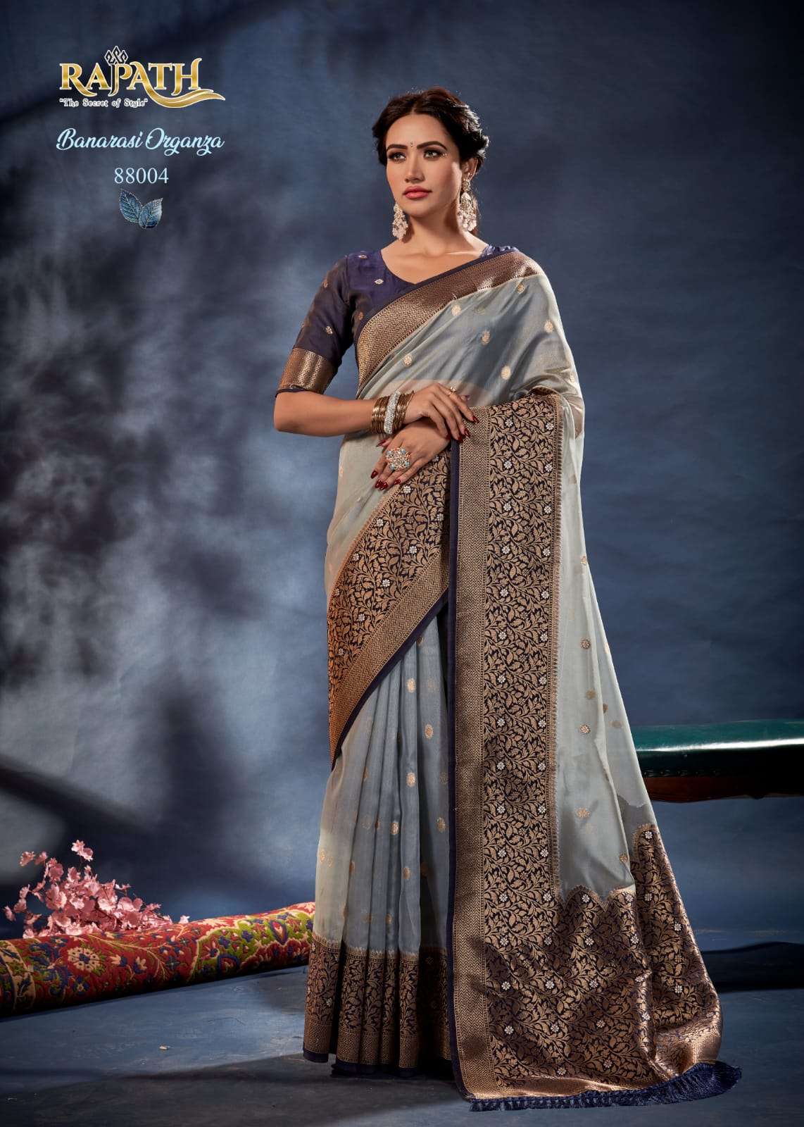 Orum Organza By Rajpath 88001 To 88006 Series Indian Traditional Wear Collection Beautiful Stylish Fancy Colorful Party Wear & Occasional Wear Organza Silk Sarees At Wholesale Price