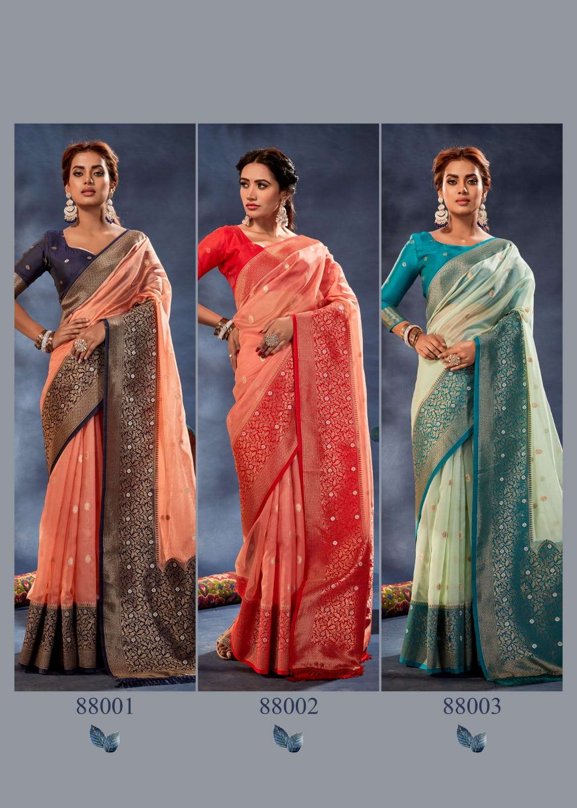 Orum Organza By Rajpath 88001 To 88006 Series Indian Traditional Wear Collection Beautiful Stylish Fancy Colorful Party Wear & Occasional Wear Organza Silk Sarees At Wholesale Price